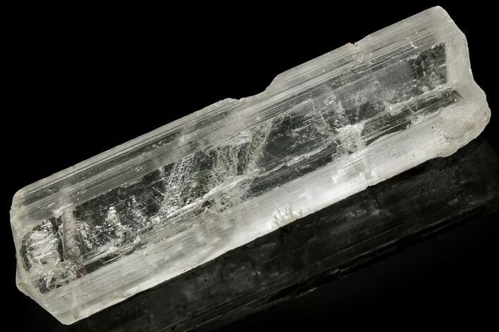 Water-Clear, Selenite Crystal with Hematite Phantom - China #226098